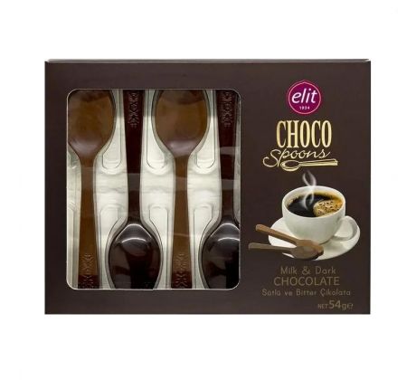 Elit Choco Spoons 54g Milk & Dark