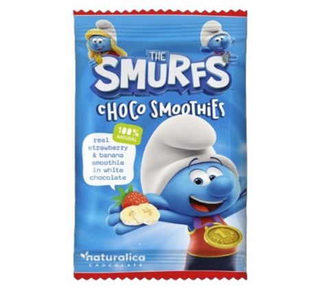 The Smurfs 40g Choco Smoothies Strawberry & Banana